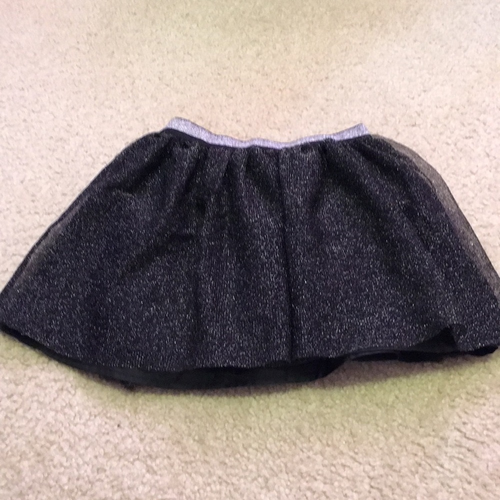 Girls Black / Silver Sparkle skirt